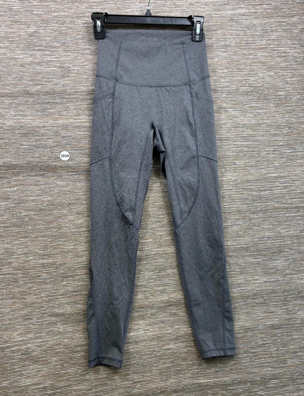 Everlane The Perform Leggings Womens S Gray High Waist Pockets Workout Cropped